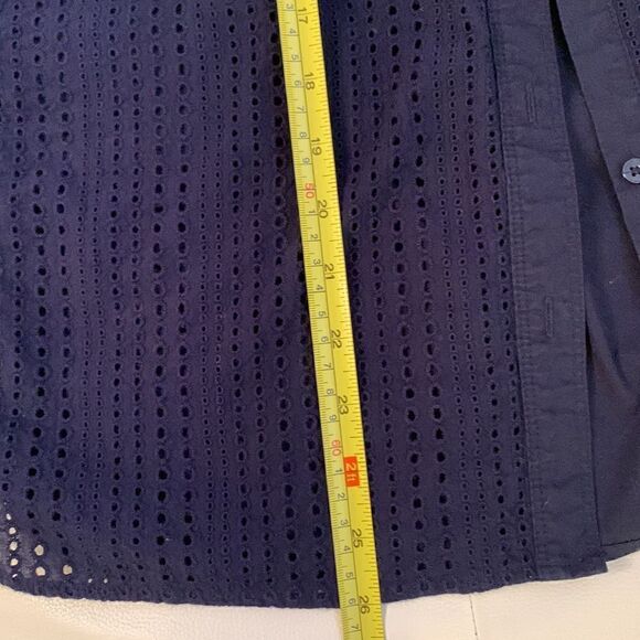 BANANA REPUBLIC Navy Blue , Long Sleeves, Buttons Front Shirt, Size M - Picture 9 of 9